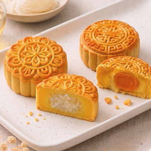 Bird's Nest and Salted Egg Yolk Mooncakes